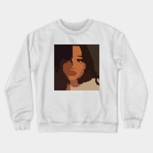 Asian hipster girl (Pixel Art) Crewneck Sweatshirt